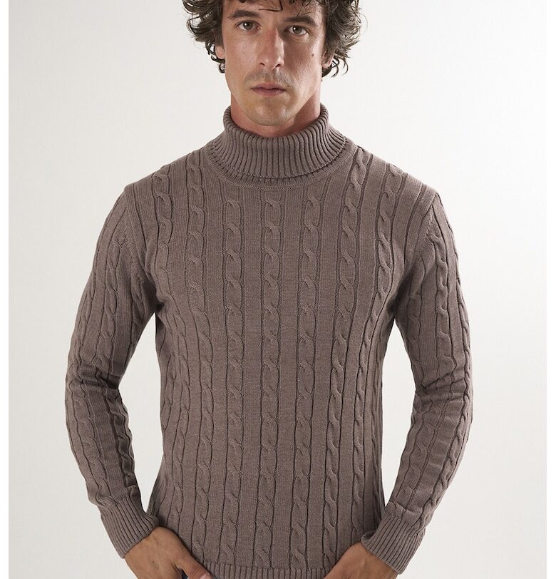 Плетен пуловер с висока яка Felix Hardy