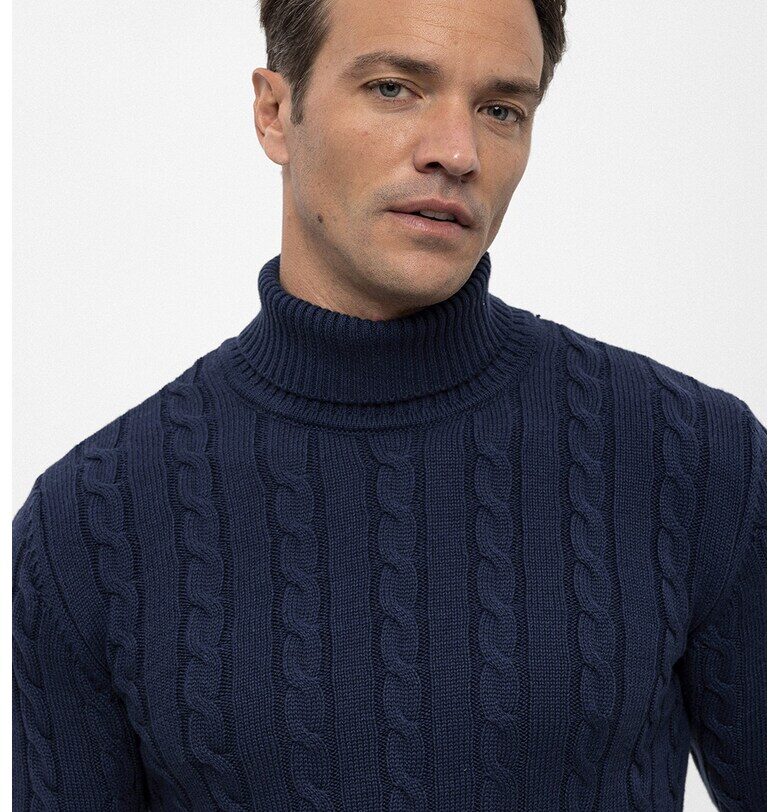 Плетен пуловер с висока яка Felix Hardy