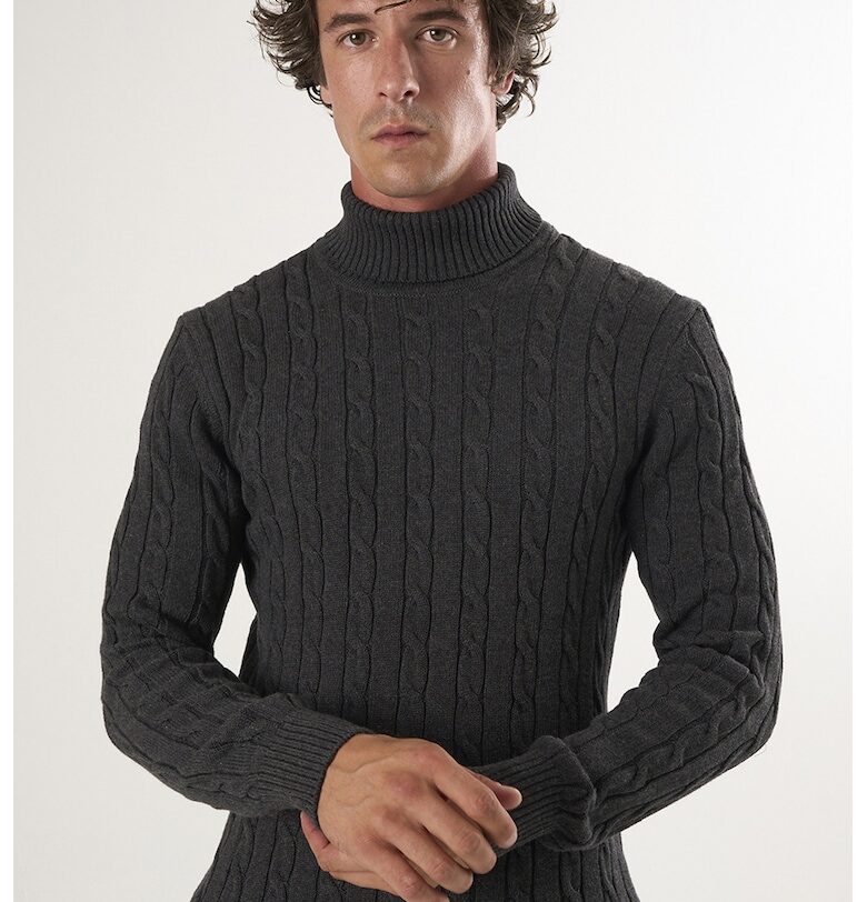 Плетен пуловер с висока яка Felix Hardy