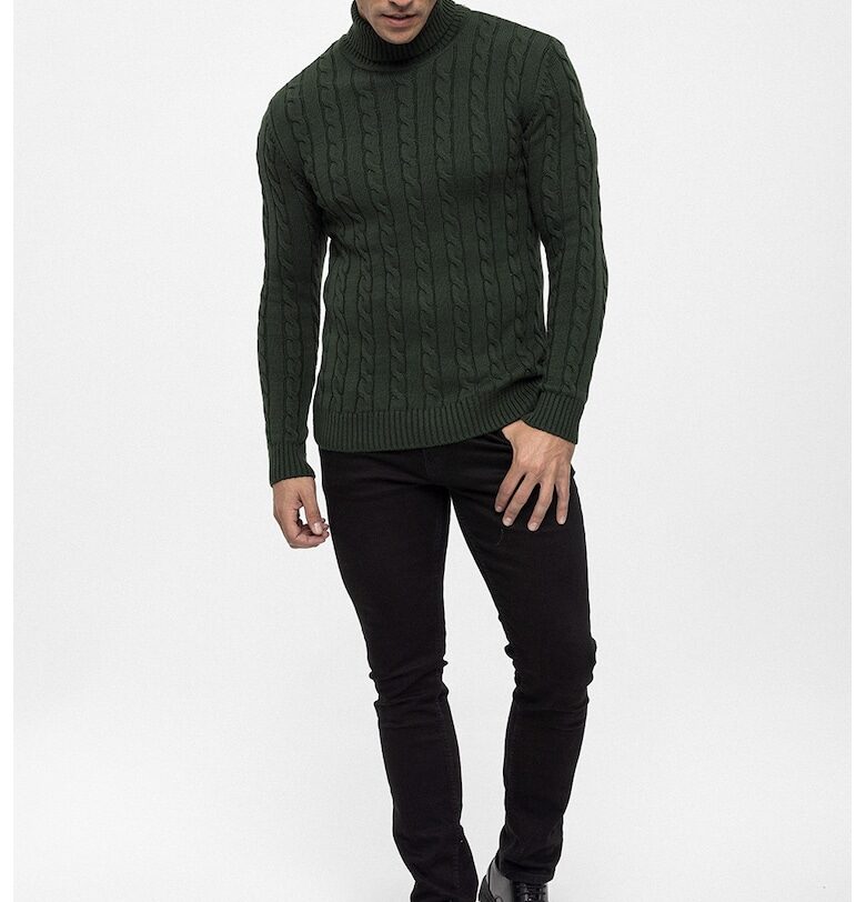 Плетен пуловер с висока яка Felix Hardy