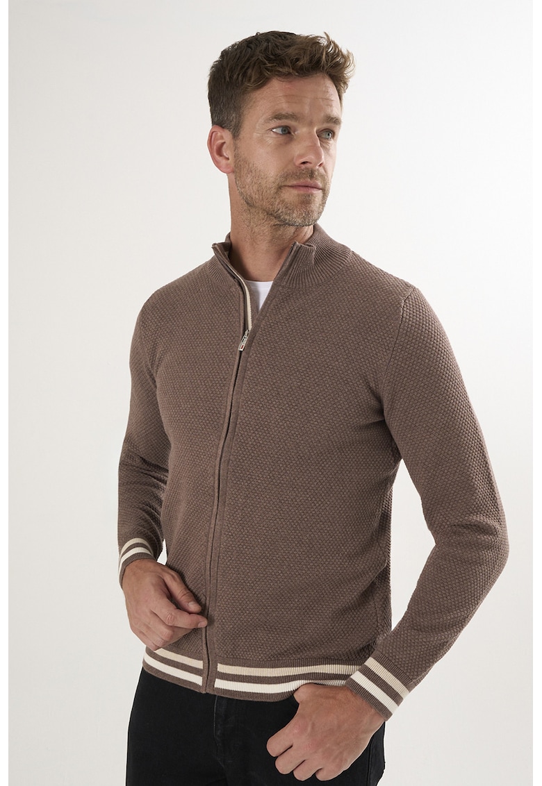 Плетен пуловер с цип Felix Hardy