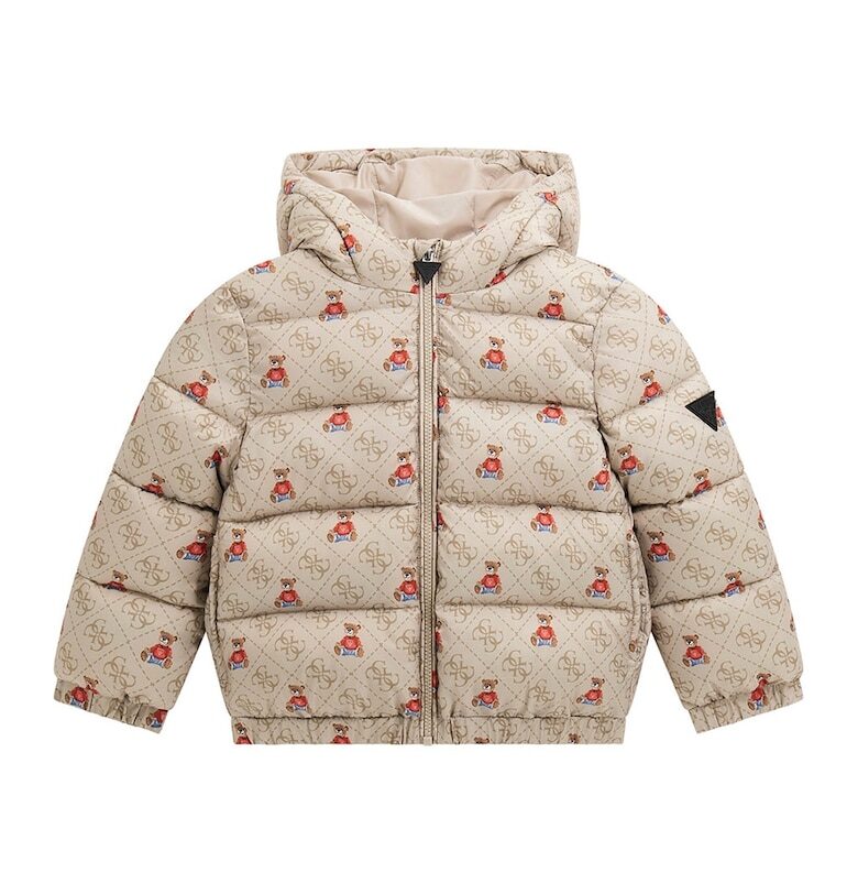 Подплатено зимно яке с лого GUESS KIDS