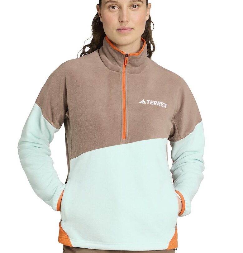 Поларен хайкинг суитшърт с къс цип adidas Performance