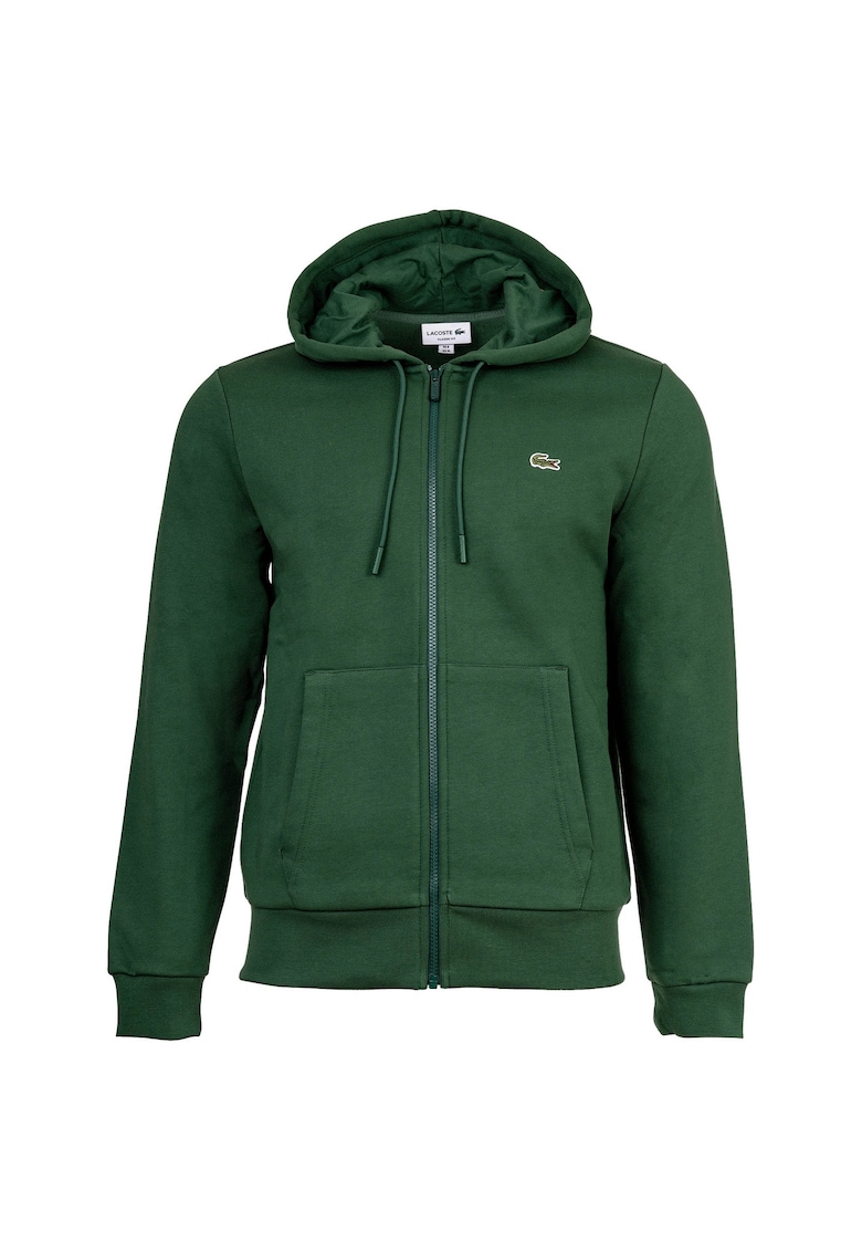 Поларено худи с цип и скосени джобове Lacoste