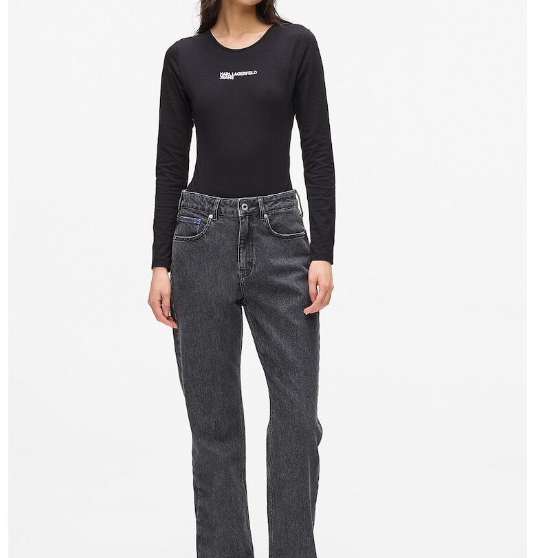 Прави дънки с висока талия KARL LAGERFELD JEANS