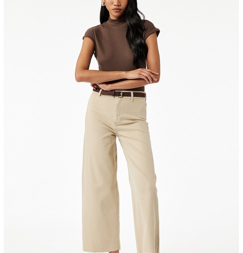 Прави скъсени дънки с висока талия KOTON