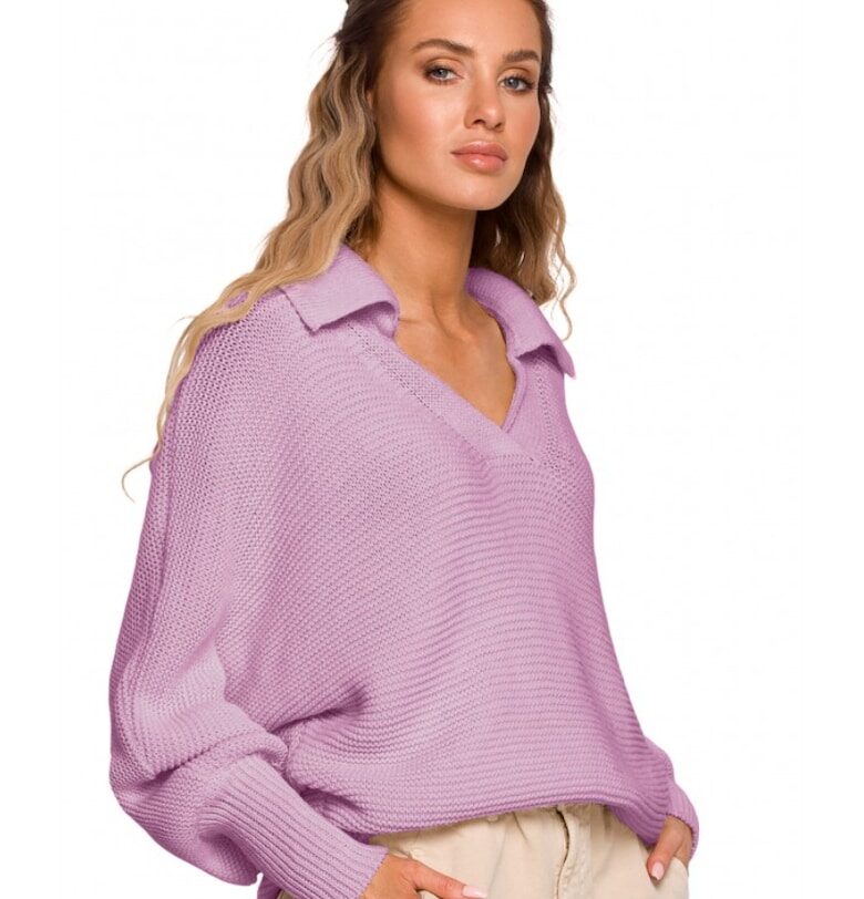 Пуловер  Акрил - Найлон - Лилав - 95215 MOE