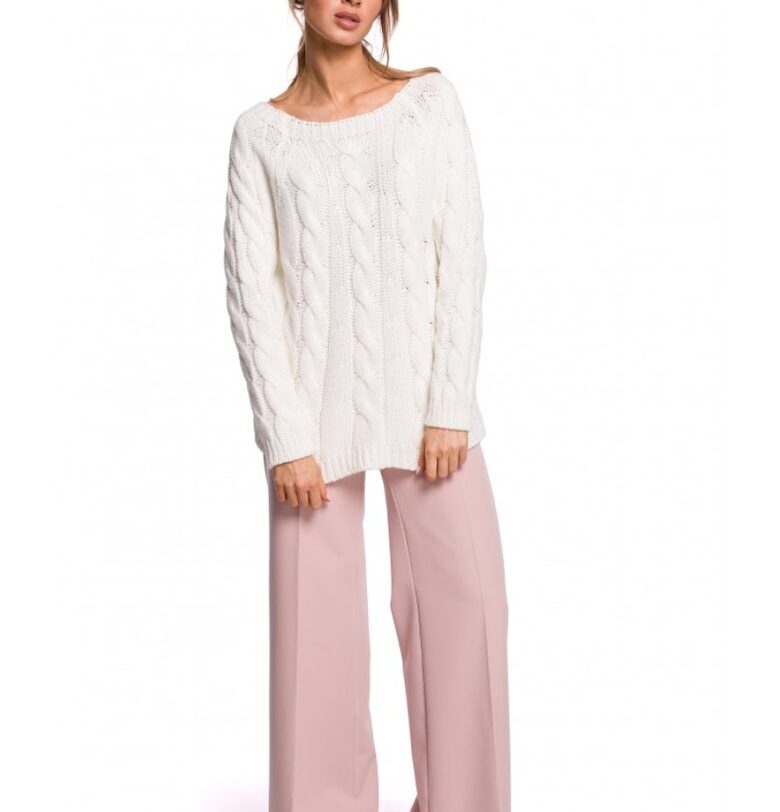 Пуловер в цвят екрю MOE