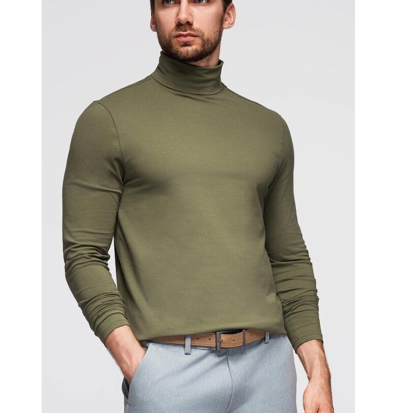 Пуловер с висока яка и дълги ръкави  OM-LSCL-0130 OMBRE