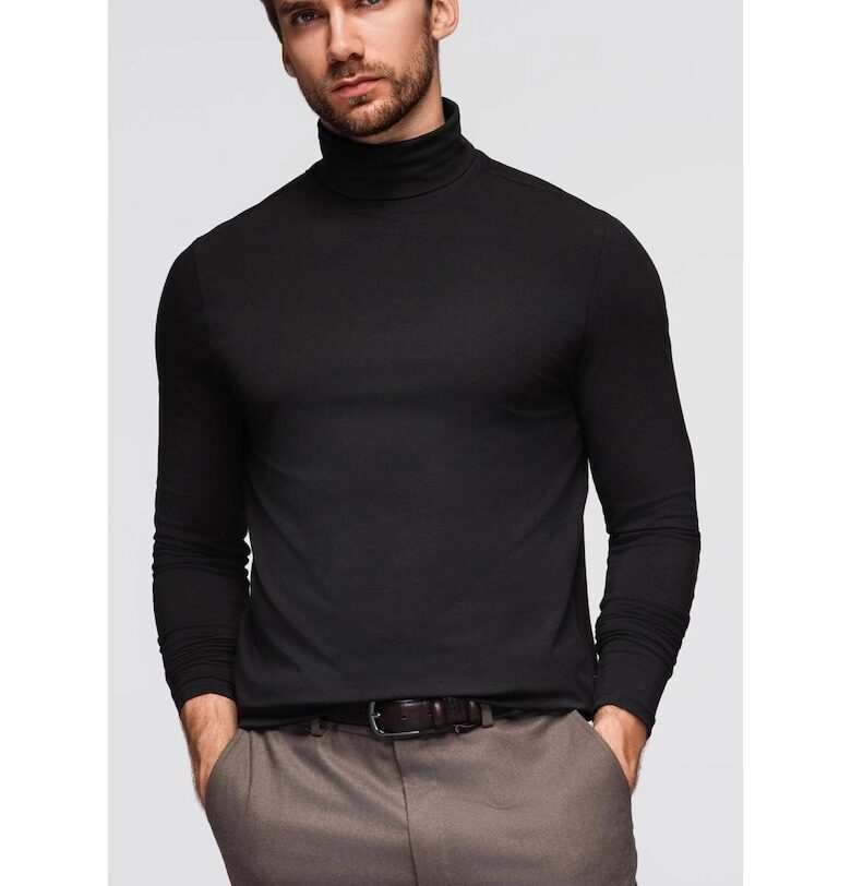 Пуловер с висока яка и дълги ръкави  OM-LSCL-0130 OMBRE