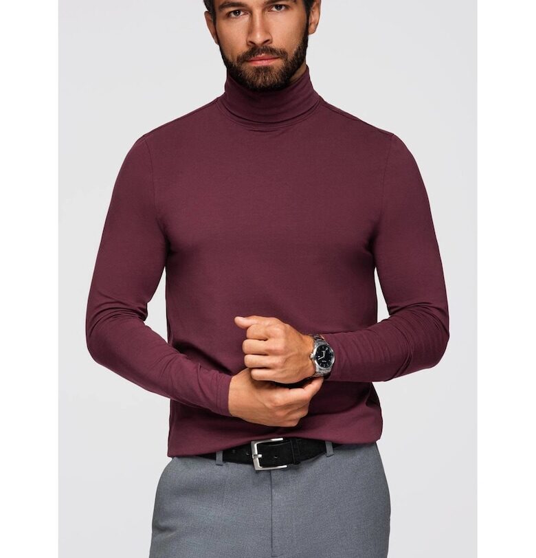 Пуловер с висока яка и дълги ръкави  OM-LSCL-0130 OMBRE