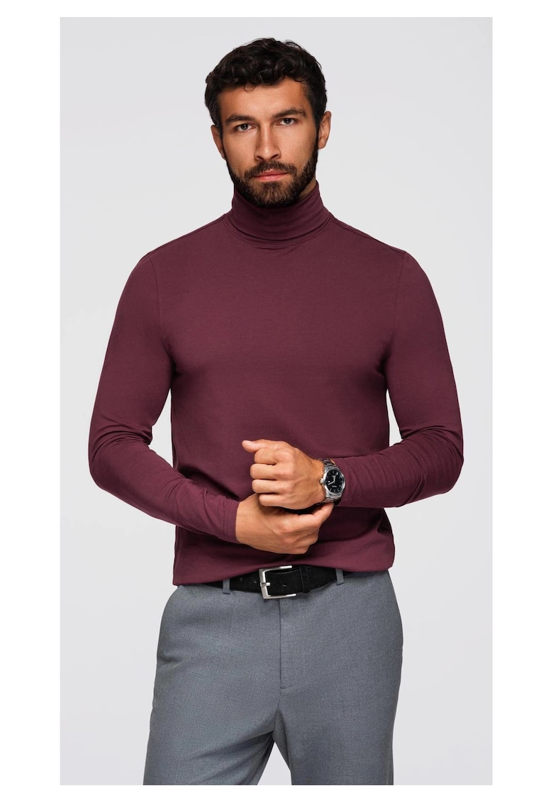 Пуловер с висока яка и дълги ръкави OM-LSCL-0130 OMBRE