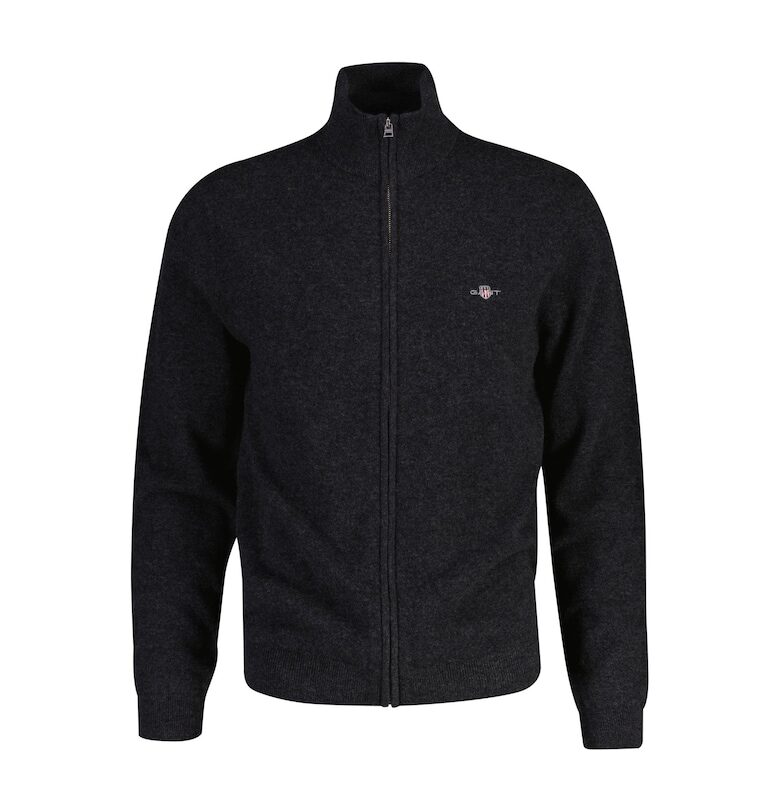 Пуловер с влъна с цип Gant