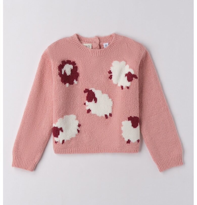 Пуловер с вълна и абстрактен принт Sarabanda