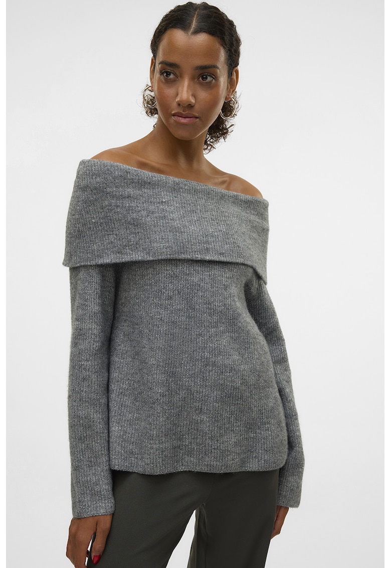 Пуловер с голи рамене Vero Moda