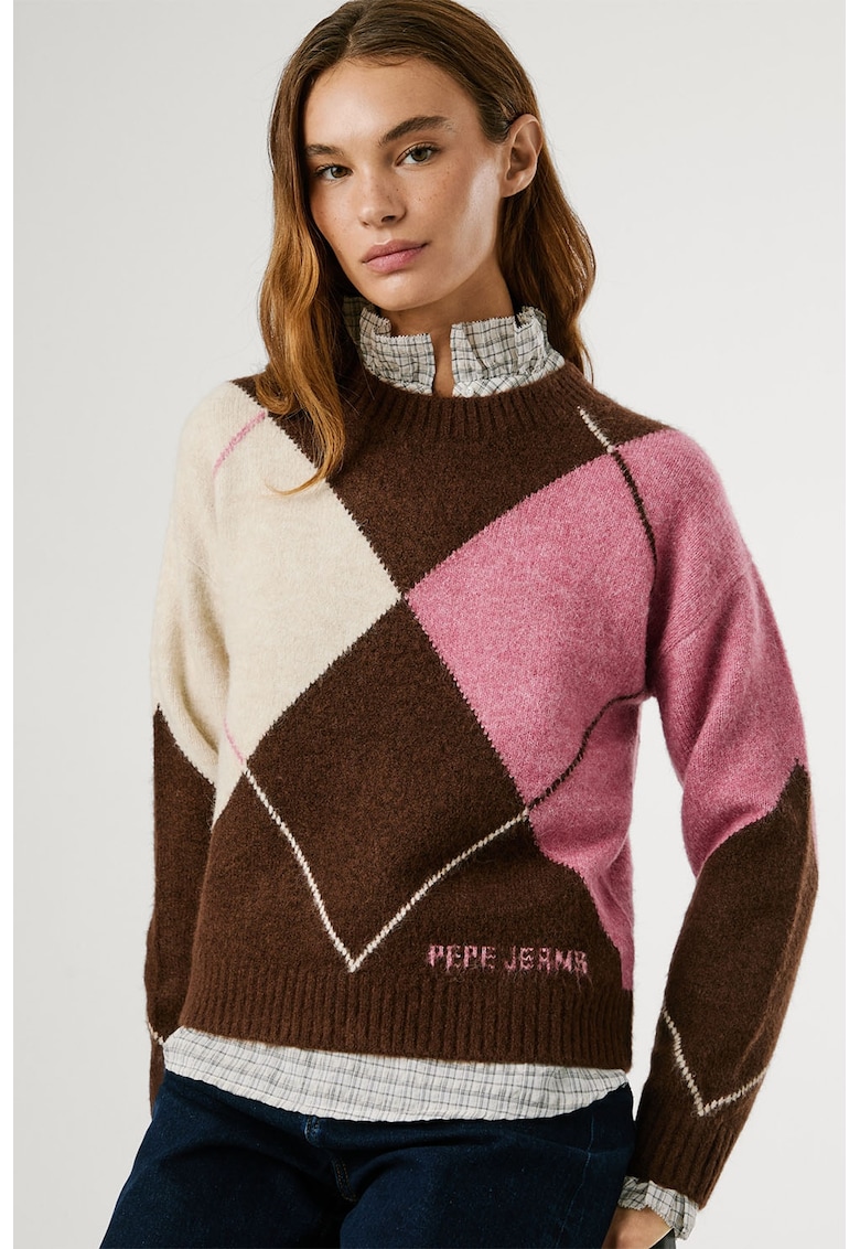 Пуловер с десен Pepe Jeans London