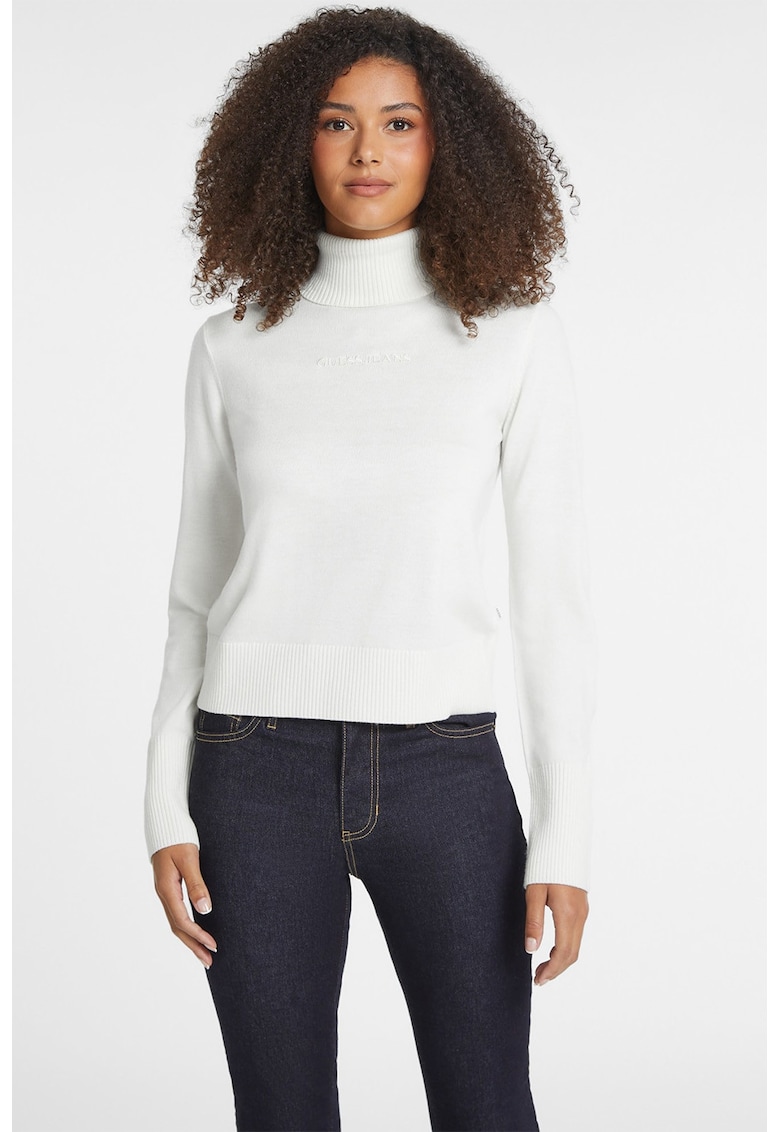 Пуловер с коприна и вълна GUESS JEANS