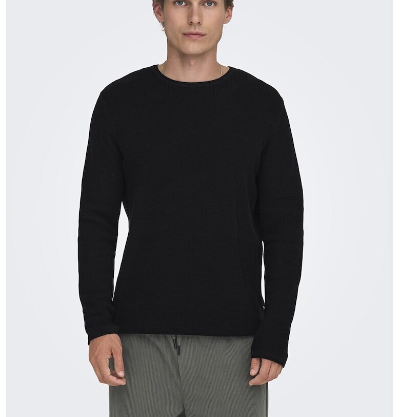 Пуловер с овално деколте Only  Sons