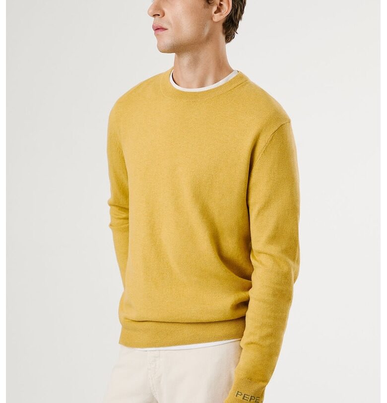 Пуловер с рипсени краища Pepe Jeans London