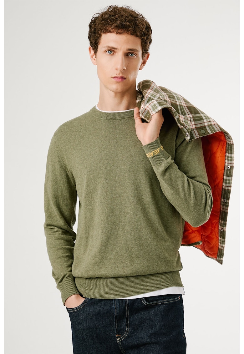 Пуловер с рипсени краища Pepe Jeans London