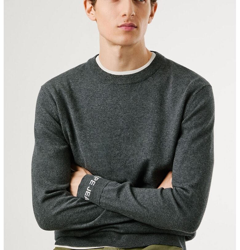 Пуловер с рипсени краища Pepe Jeans London