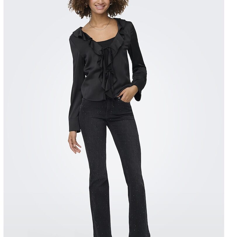 Разкроени дънки с пайети Only