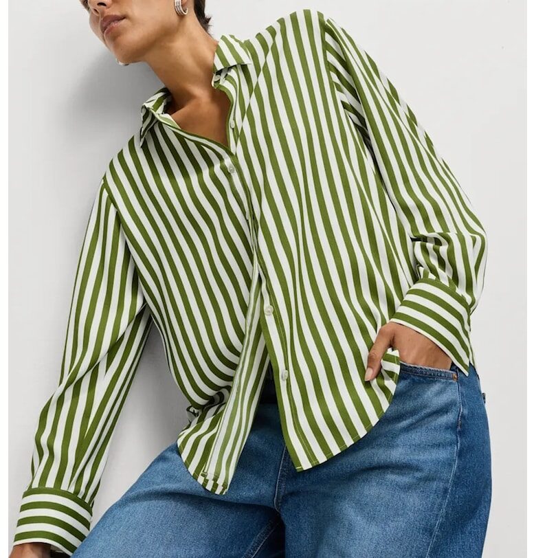 Раирана риза с дълги ръкави Marks  Spencer