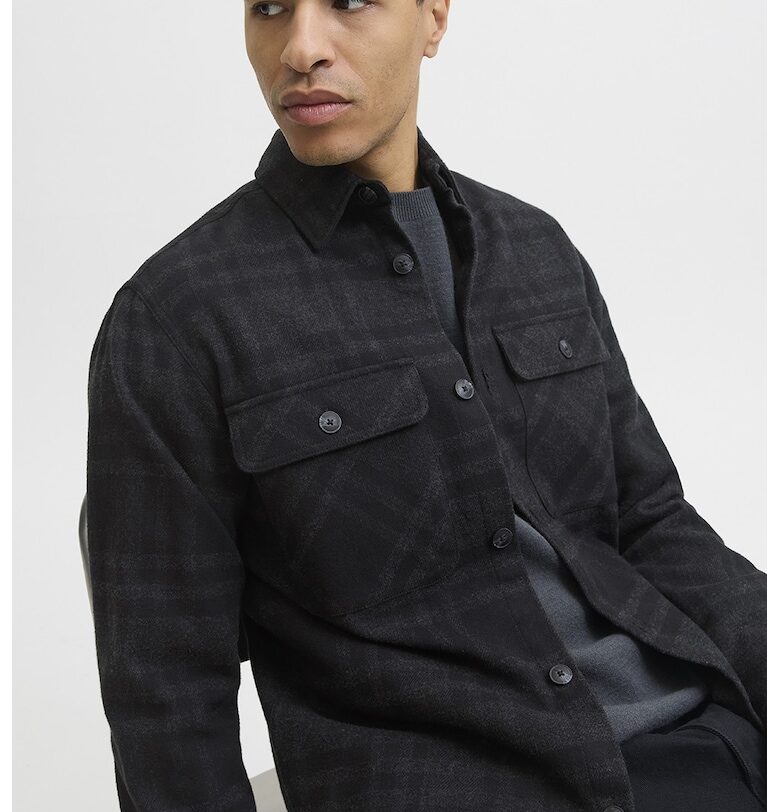 Риза на каре от органичен памук Jack  Jones