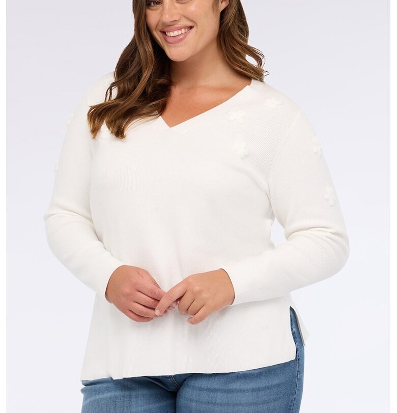 Рипсен шпиц пуловер Fiorella Rubino