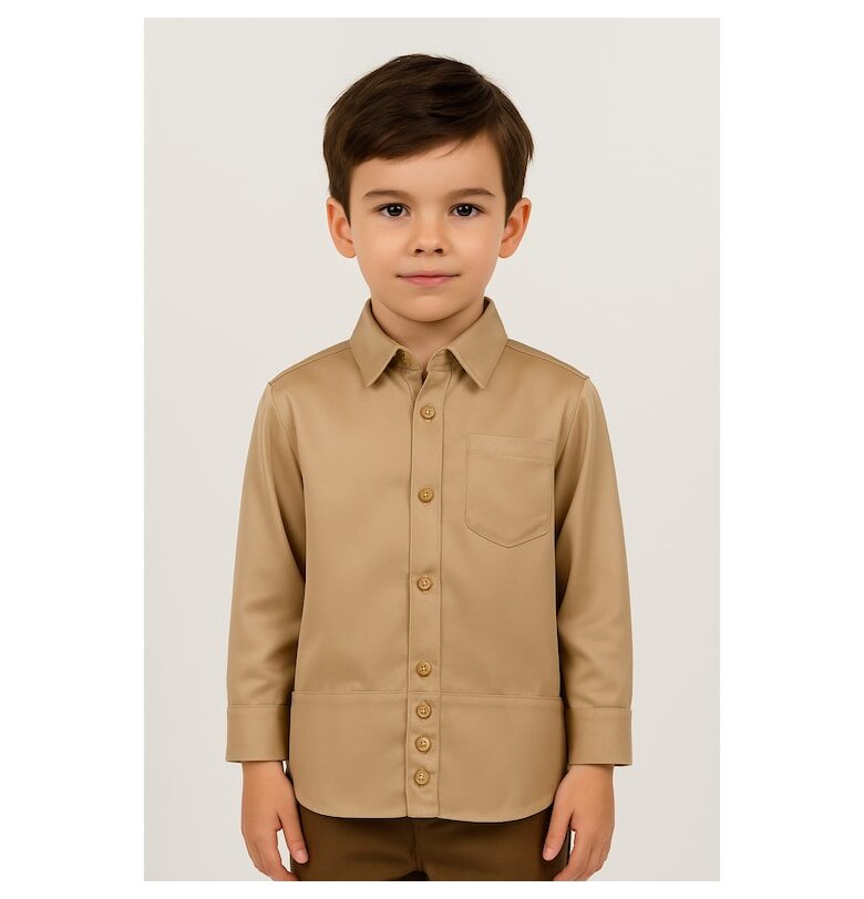 Сатинирана риза с дълги ръкави BALOU