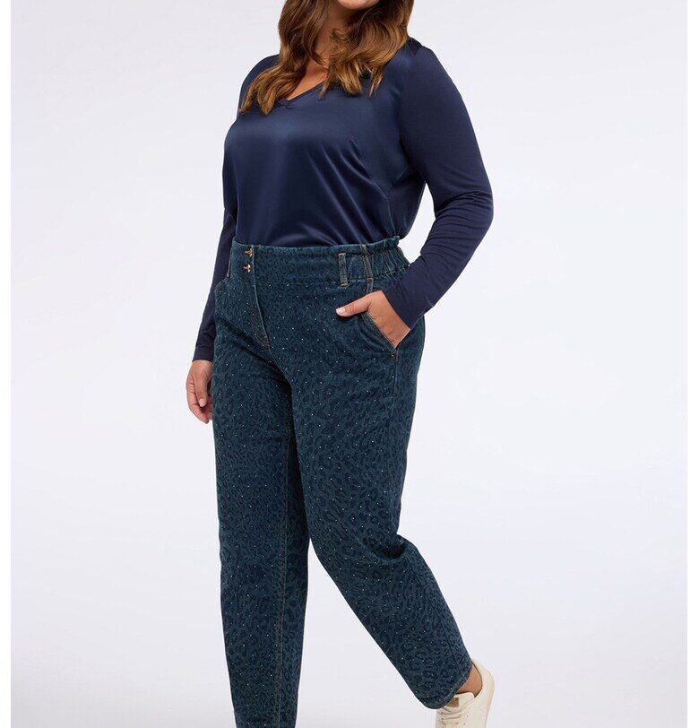 Сатинирана шпиц блуза Fiorella Rubino