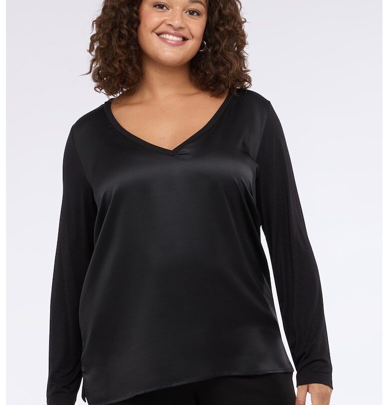 Сатинирана шпиц блуза Fiorella Rubino