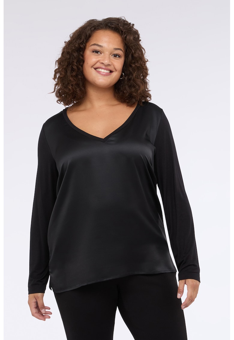 Сатинирана шпиц блуза Fiorella Rubino