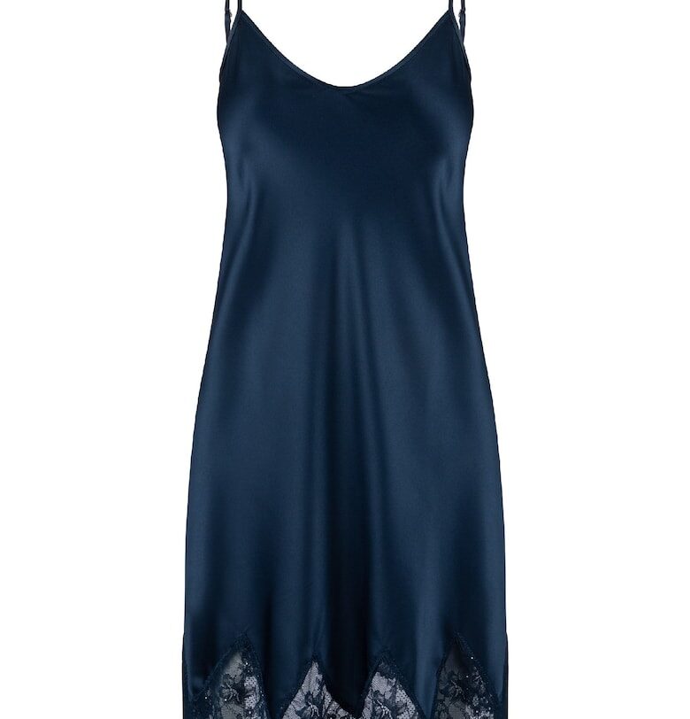 Сатинирано неглиже с тънки презрамки LingaDore