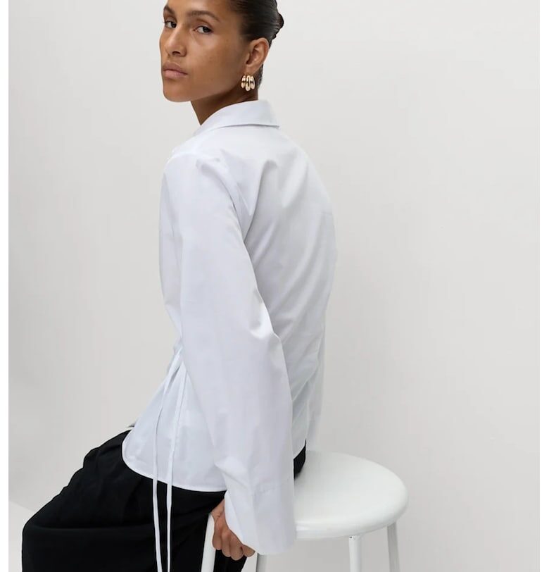 Свободна застъпена риза с разкроени ръкави Marks  Spencer