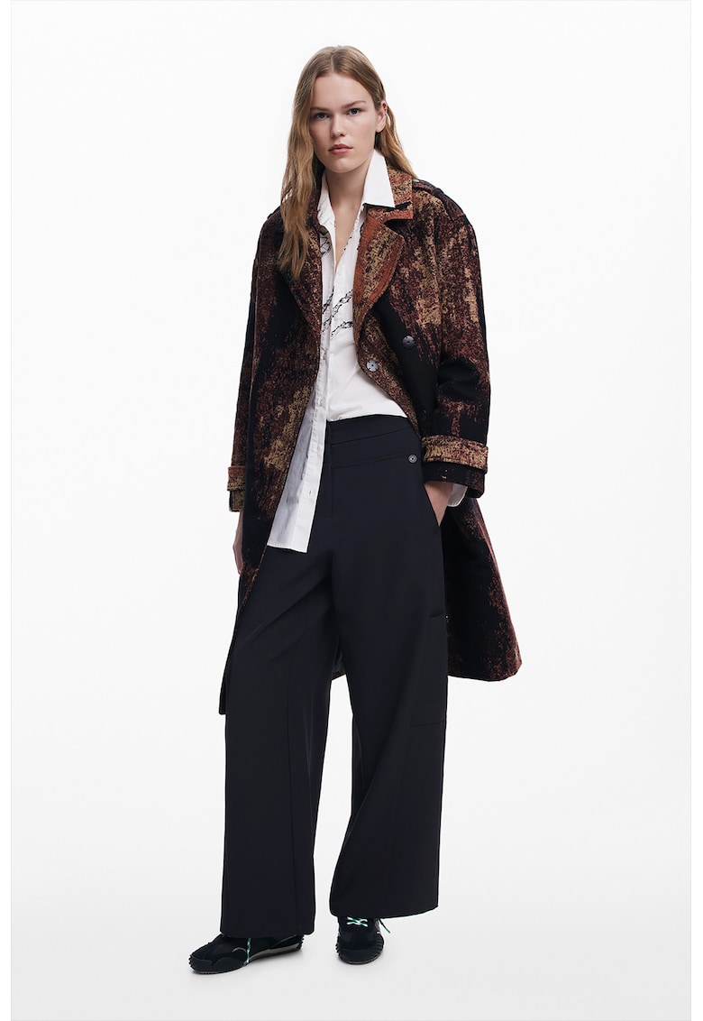 Свободно палто с десен DESIGUAL