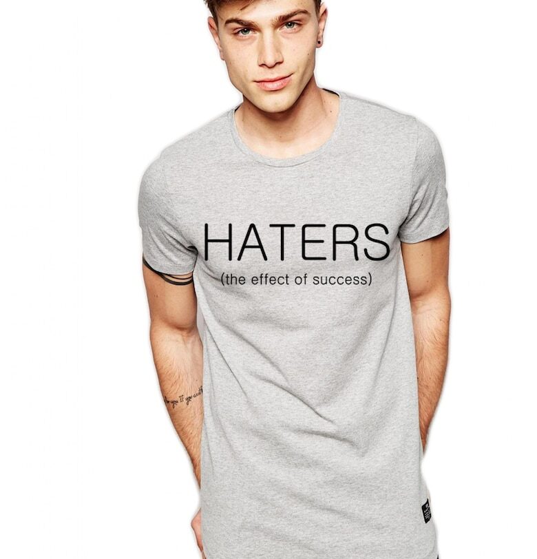 Сива мъжка тениска - Haters THEICONIC