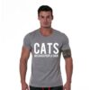Сиво-бяла тениска за мъже - Котки THEICONIC