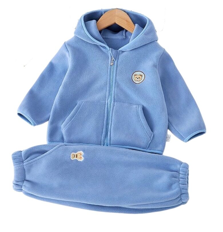 Син поларен костюм от 2 части за момче Nannie