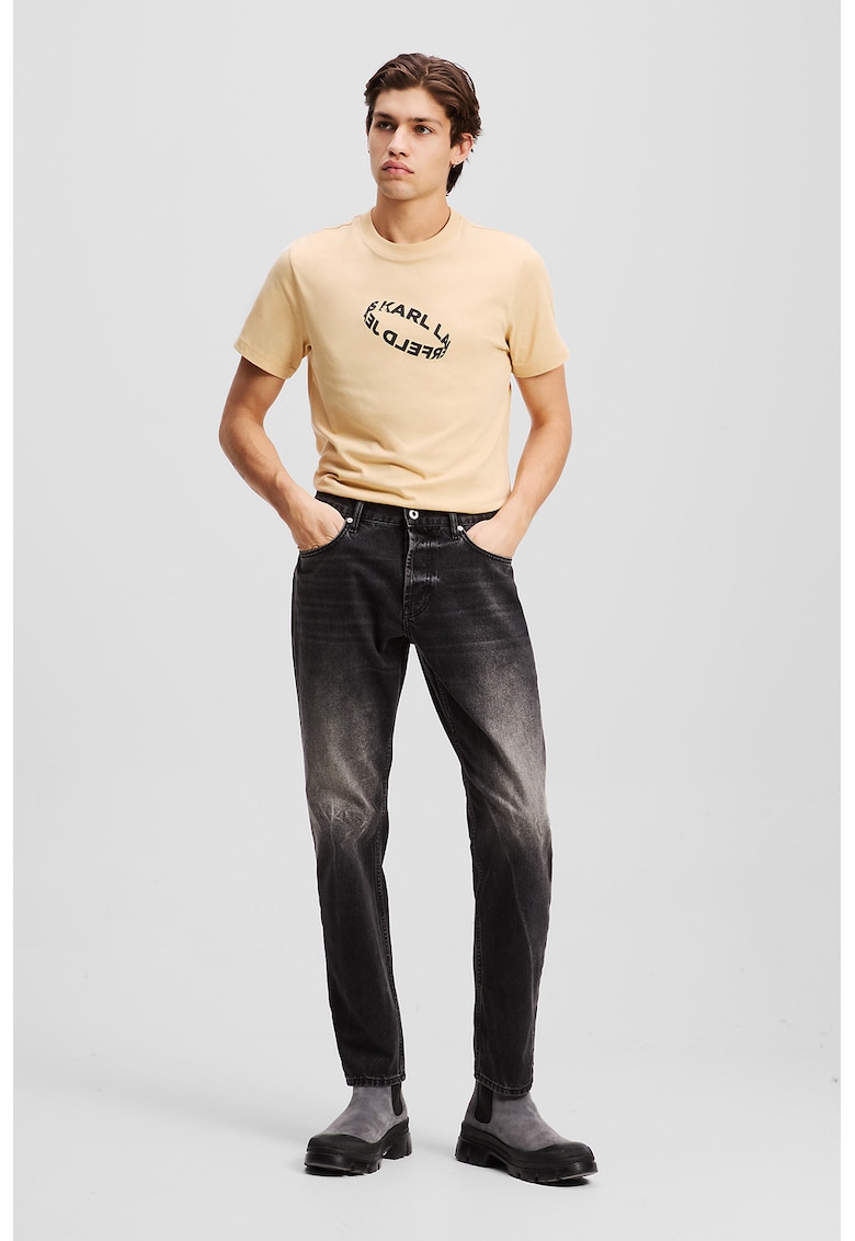 Скосени дънки деграде с ораганичен памук KARL LAGERFELD JEANS