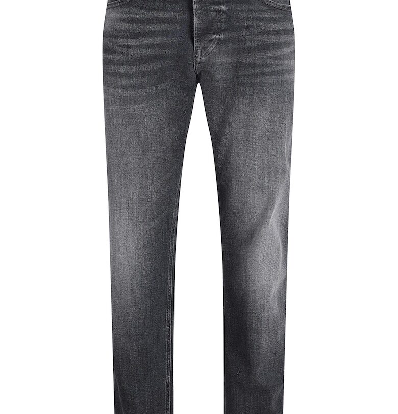 Скосени дънки със захабен ефект Jack  Jones