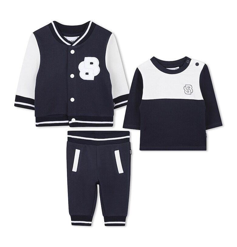 Спортен екип и блуза с контраст - 3 части BOSS Kidswear