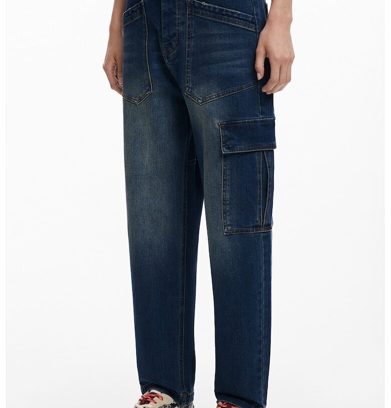 Стеснени карго дънки с висока талия DESIGUAL