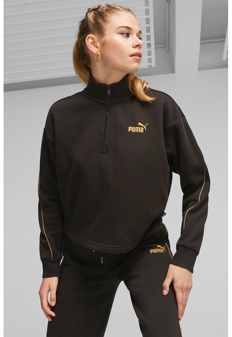 Суитшърт Essentials Minimal Gold с паднали ръкави и цип Puma