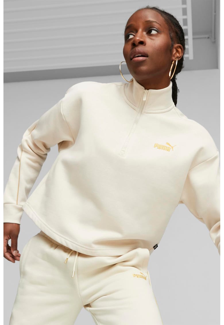 Суитшърт Essentials Minimal Gold с паднали ръкави и цип Puma