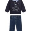 Суитшърт с апликации и дънки - 2 части GUESS KIDS