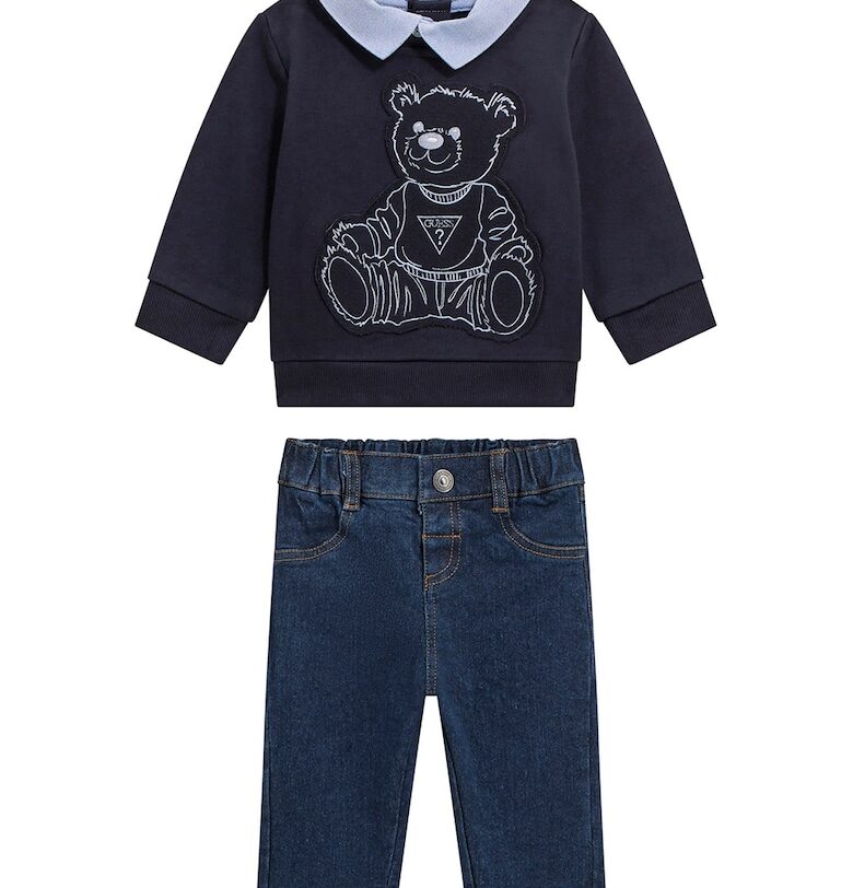 Суитшърт с апликации и дънки - 2 части GUESS KIDS