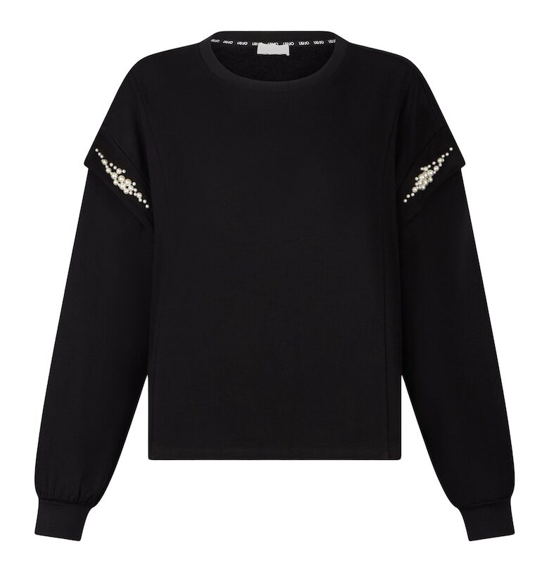 Суитшърт с апликирани перли Liu Jo