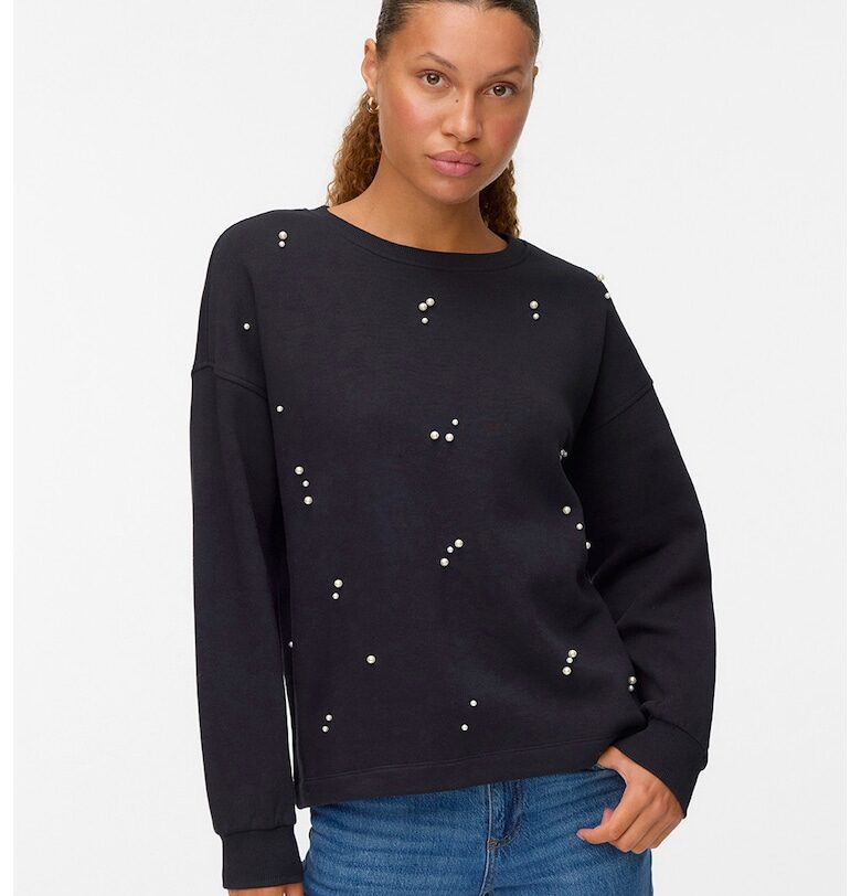 Суитшърт с еко перли Vero Moda