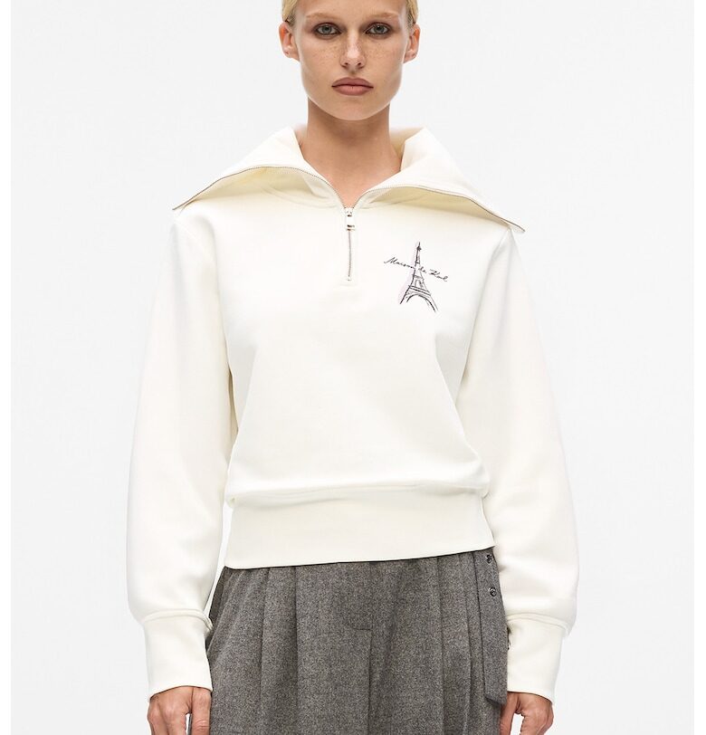 Суитшърт с къс цип Karl Lagerfeld